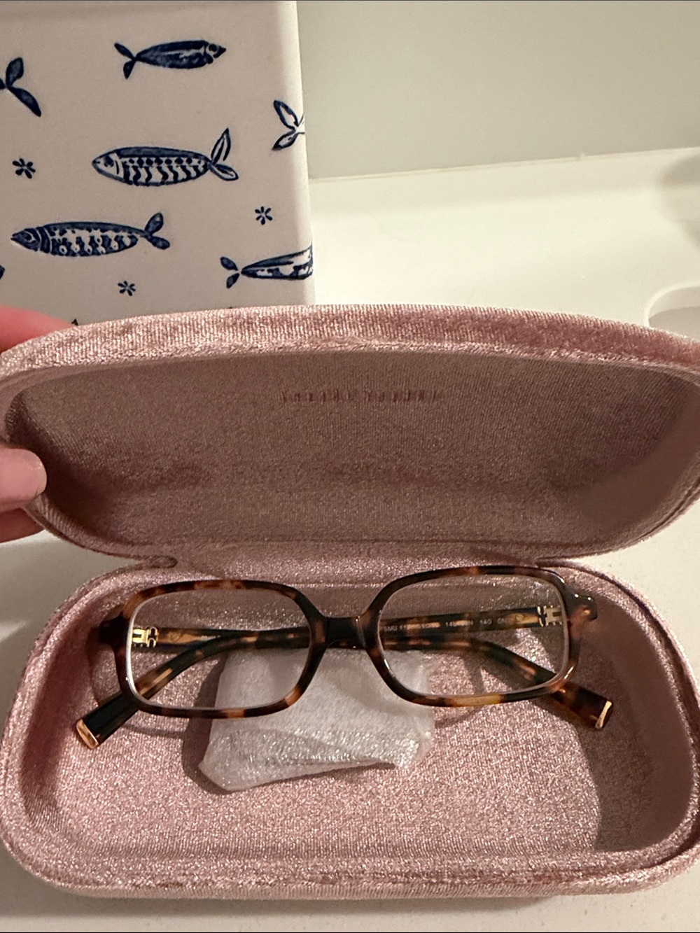 Miu Miu Rose Pink Velvet Eyewear Case